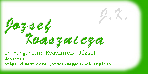 jozsef kvasznicza business card