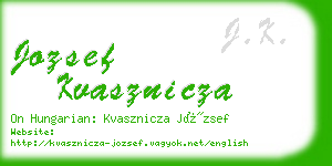 jozsef kvasznicza business card